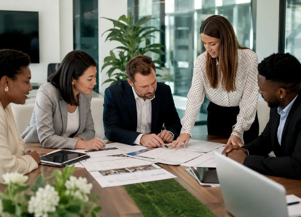 Business gathering discussion