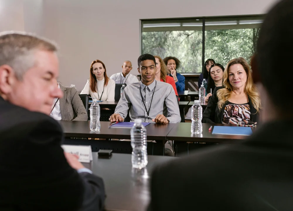Professional gathering planning scene